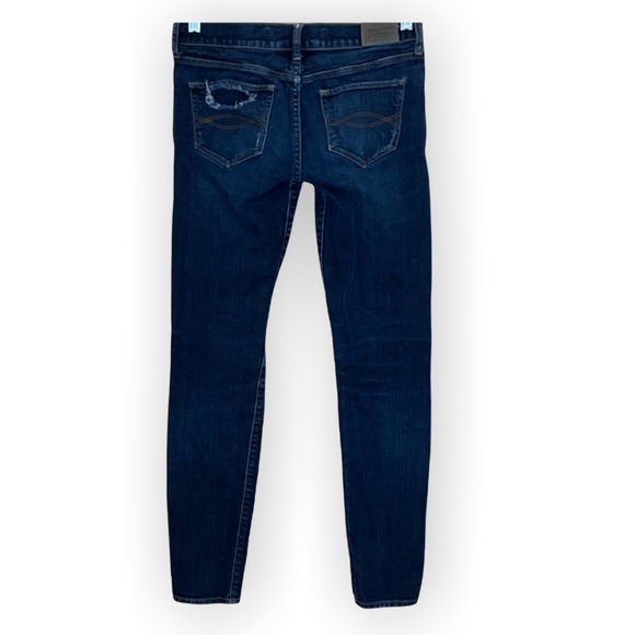 SOLDⓂ️ Abercrombie & Fitch Women’s Perfect Stretch Skinny Jeans Dark Blue 25x31 - Picture 3 of 6